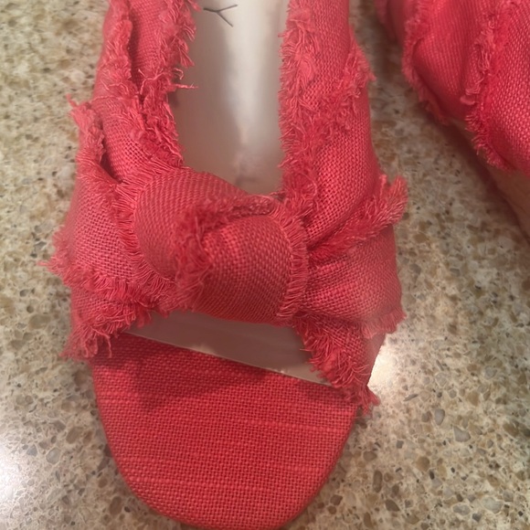 Sole Society Red Casual Bowknot Comfy Slip On Sandal Size 10 - Picture 2 of 7